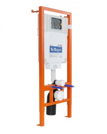 Инсталляция с унитазом BelBagno Loto BB064CHR/BB2111SC/BB002-80/BB007-PR-NERO.M тонкое сиденье с микролифтом