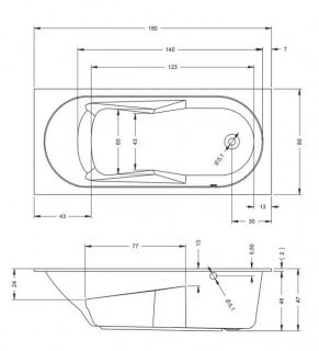 Акриловая ванна Riho Lazy B081001005 180х80см белый Акриловая ванна Riho Lazy B081001005 180х80см белый