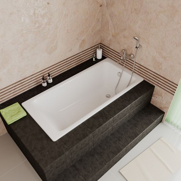 Ванна чугунная Delice Parallel DLR220502R-AS 170x80 с ручками