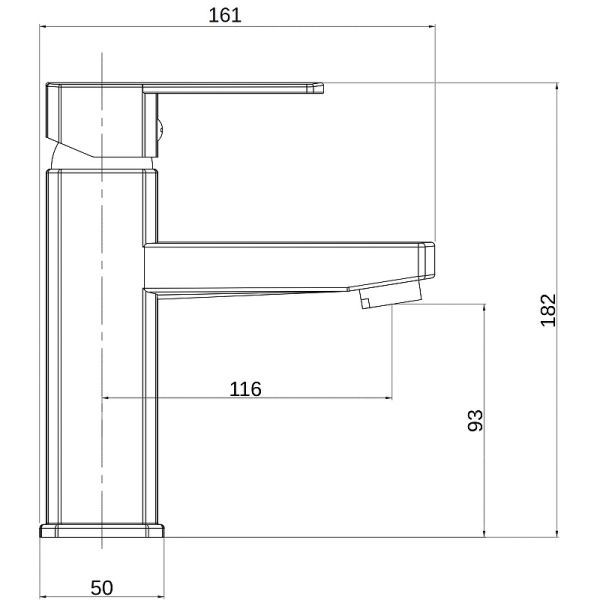Смеситель для раковины OneLife P06-021cr полимерный хром