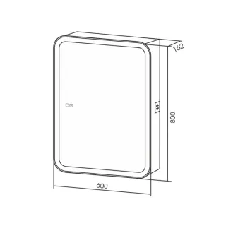 Зеркальный шкаф с подсветкой и подогревом AQUAme AQM9202 80 см