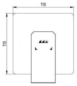Смеситель для душа E.C.A. Tiera 102167105EX-K хром