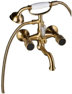 Смеситель для ванны и душа Boheme Royal Cristal 313-Royal/CRST black бронза