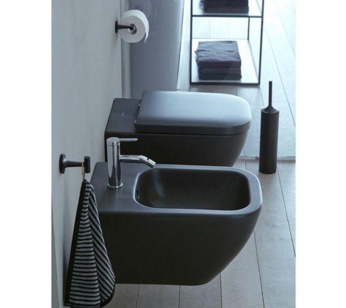 Унитаз Duravit Happy D.2 2222098900 подвесной черный Унитаз Duravit Happy D.2 2222098900 подвесной черный