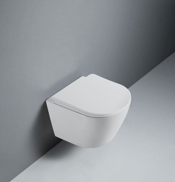 Унитаз подвесной безободковый (торнадо) D&K Rhein.Bach 500*360*350мм, сиденье микролифт, белый (DT1476516)