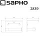Держатель туалетной бумаги Sapho Simple Line с полкой для телефона хром 2839