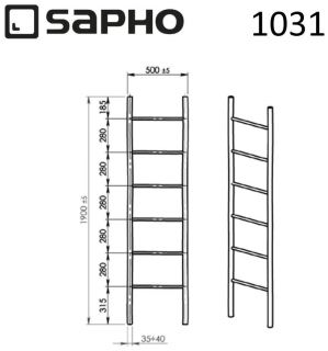 Декоративная лесенка Sapho Bambus для интерьера бамбук 1031