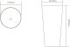 Раковина напольная SantiLine SL-4012 41см белый