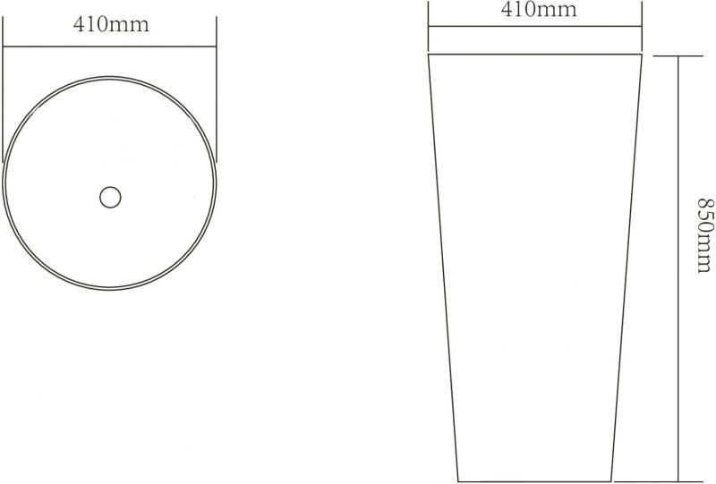 Раковина напольная SantiLine SL-4012MB 41см чёрный матовый