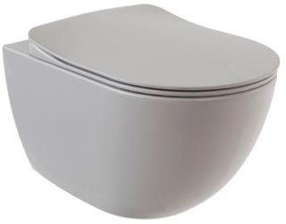 Подвесной унитаз с функцией биде Creavit Free FE322-00CG00E-0000 безободковый серый матовый