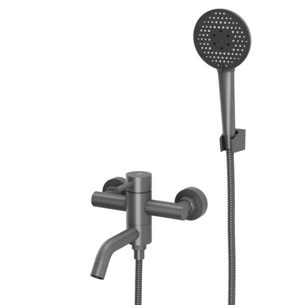Смеситель для ванны с коротким изливом RUSH Melos (SUS1101-44Grey) Смеситель для ванны с коротким изливом RUSH Melos (SUS1101-44Grey)