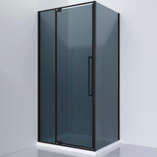 Душевой уголок Black&White Stellar Wind 8121000G 100x100 см профиль чёрный матовый стекло тонированное