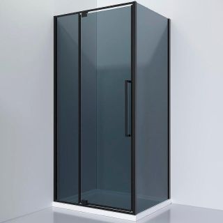 Душевой уголок Black&White Stellar Wind 812900G 90x90 см профиль чёрный матовый стекло тонированное