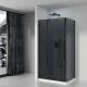 Душевой уголок Black&White Stellar Wind 812900G 90x90 см профиль чёрный матовый стекло тонированное
