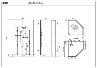 Душевая кабина Black and White Galaxy G8035 90x90 8035000 с гидромассажем Душевая кабина Black and White Galaxy G8035 90x90 8035000 с гидромассажем