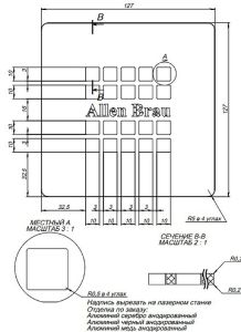 Накладка для сифона Allen Brau Priority 8.310N1-BBA черный браш 100х100