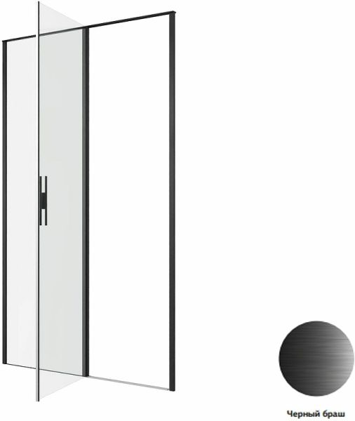 Душевая дверь Allen Brau Priority 100 3.31030.BBA профиль Черный браш