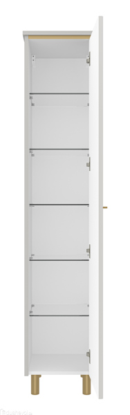 Шкаф - пенал Brevita Elche 35 R ELC-05035-010R Серый кашемир Золото