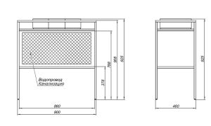 Консоль под раковину Allen Brau Liberty 90 1.33004.BB черный браш