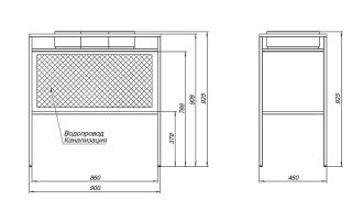 Консоль под раковину Allen Brau Liberty 90 1.33004.BB черный браш