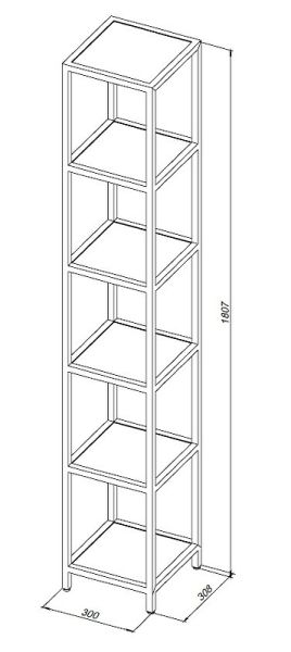 Шкаф пенал Allen Brau Liberty 30 1.33005.BB Черный браш