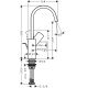 Смеситель Hansgrohe Vivenis 210 push open 75030700 для раковины