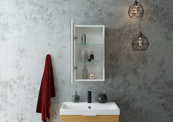Зеркало-шкаф с подсветкой Art&Max Techno левый 35см белый AM-Tec-350-650-1D-L-DS-F Зеркало-шкаф с подсветкой Art&Max Techno левый 35см белый AM-Tec-350-650-1D-L-DS-F
