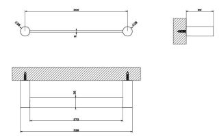 Полотенцедержатель Gessi 316 54797.239 брашированная сталь