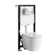 Система инсталляции с унитазом WasserKRAFT Aller 10TLT.010.ME.BN02.H002 кнопка смыва никель