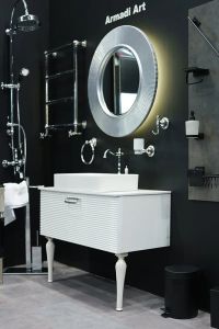 Зеркало с подсветкой Armadi Art Shine 528-W light 82 см белый