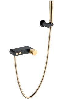 Смеситель для ванны Boheme Stick 123-BG.2 чёрный/золото Смеситель для ванны Boheme Stick 123-BG.2 чёрный/золото