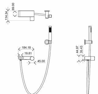 Смеситель для ванны Boheme Stick 123-CRCR хром Смеситель для ванны Boheme Stick 123-CRCR хром