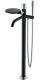 Напольный смеситель для ванны Boheme Stick 129-BCR чёрный матовый/хром Напольный смеситель для ванны Boheme Stick 129-BCR чёрный матовый/хром
