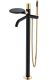 Напольный смеситель для ванны Boheme Stick 129-BG чёрный матовый/золото Напольный смеситель для ванны Boheme Stick 129-BG чёрный матовый/золото