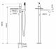 Напольный смеситель для ванны Boheme Stick 129-BG чёрный матовый/золото Напольный смеситель для ванны Boheme Stick 129-BG чёрный матовый/золото