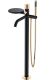 Напольный смеситель для ванны Boheme Stick 129-BG.2 чёрный матовый/золото Напольный смеситель для ванны Boheme Stick 129-BG.2 чёрный матовый/золото
