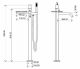 Напольный смеситель для ванны Boheme Stick 129-BG.2 чёрный матовый/золото Напольный смеситель для ванны Boheme Stick 129-BG.2 чёрный матовый/золото