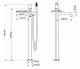 Напольный смеситель для ванны Boheme Stick 129-BCR.2 чёрный матовый/хром Напольный смеситель для ванны Boheme Stick 129-BCR.2 чёрный матовый/хром