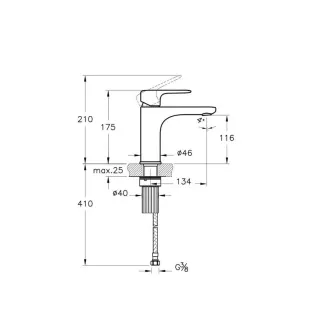 Смеситель для раковины VitrA Root Round (Рут Раунд) A42706EXP хром