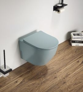 Унитаз CeramaLux 2197MLG подвесной с сиденьем Микролифт