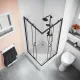 Душевой уголок Good Door Cube КУ00020 90x90 см профиль чёрный матовый стекло прозрачное