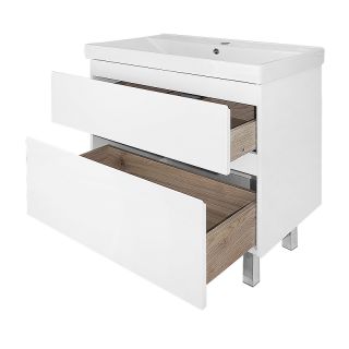 Тумба с раковиной Azario Мила CS00091366 80 см белый матовый