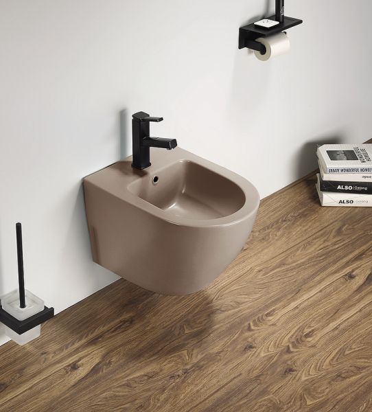 Биде CeramaLux В2342BDMC подвесное капучино