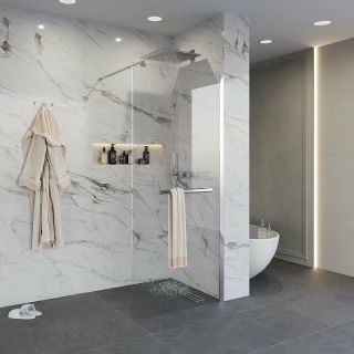 Душевая перегородка Niagara NG-661-90 90см хром/прозрачное