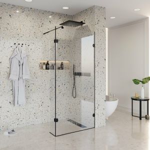 Душевая перегородка Niagara NG-682-11BLACK 110см чёрный/прозрачное