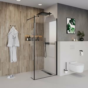 Душевая перегородка Niagara NG-684-12BLACK 120см чёрный/прозрачное