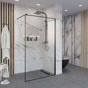 Душевая перегородка Niagara NG-687-11BLACK 110см чёрный/прозрачное