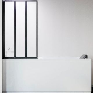 Шторка на ванну складная левая Veconi Palau, PL-73BL, 1200x1500, черный матовый, прозрачное стекло Шторка на ванну складная левая Veconi Palau, PL-73BL, 1200x1500, черный матовый, прозрачное стекло