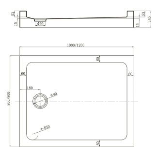 Душевой поддон прямоугольный Veconi Tezeo Acrylic TZ-54B, 1200x800x150, акрил, черный Душевой поддон прямоугольный Veconi Tezeo Acrylic TZ-54B, 1200x800x150, акрил, черный