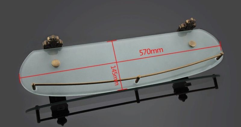 Полка стеклянная Gappo G3607 бронза